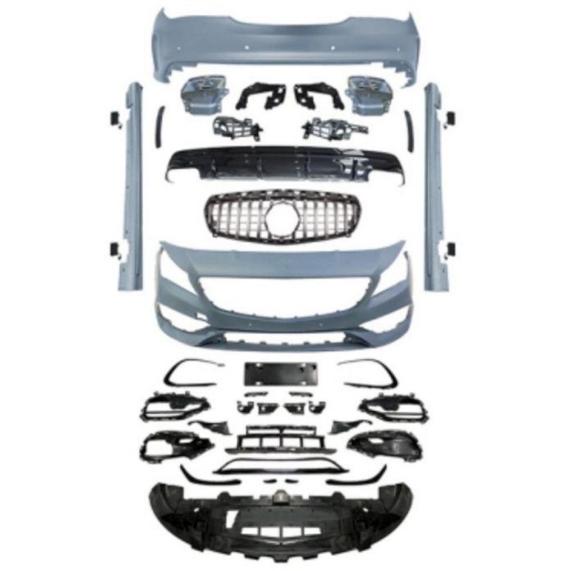 Mercedes CLA-Class W117 Full BodyKit AMG45 Με Μαύρες Εξατμίσεις